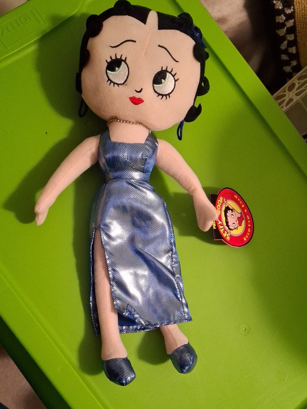 Kellytoy Betty Boop Blue Satin Dress Plush Doll